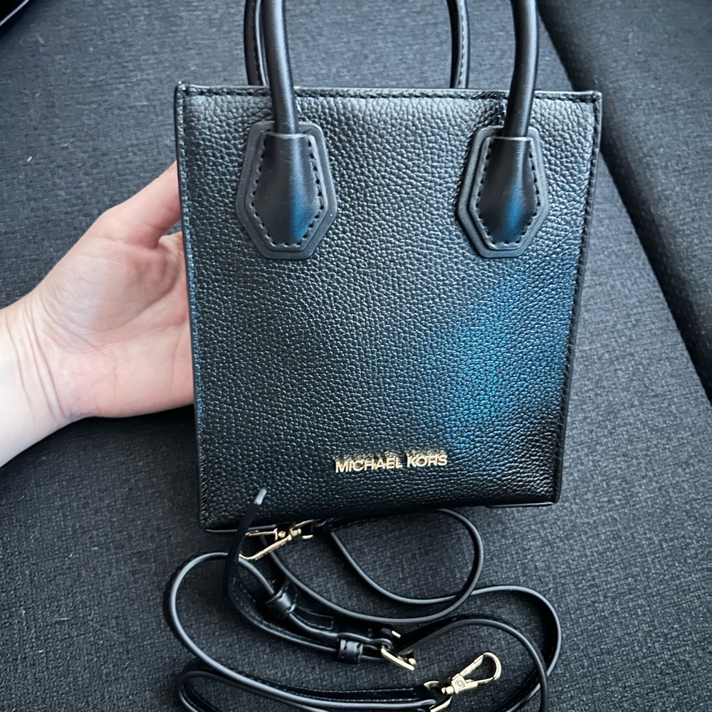 Michael Kors Black Leather Tote Bag
